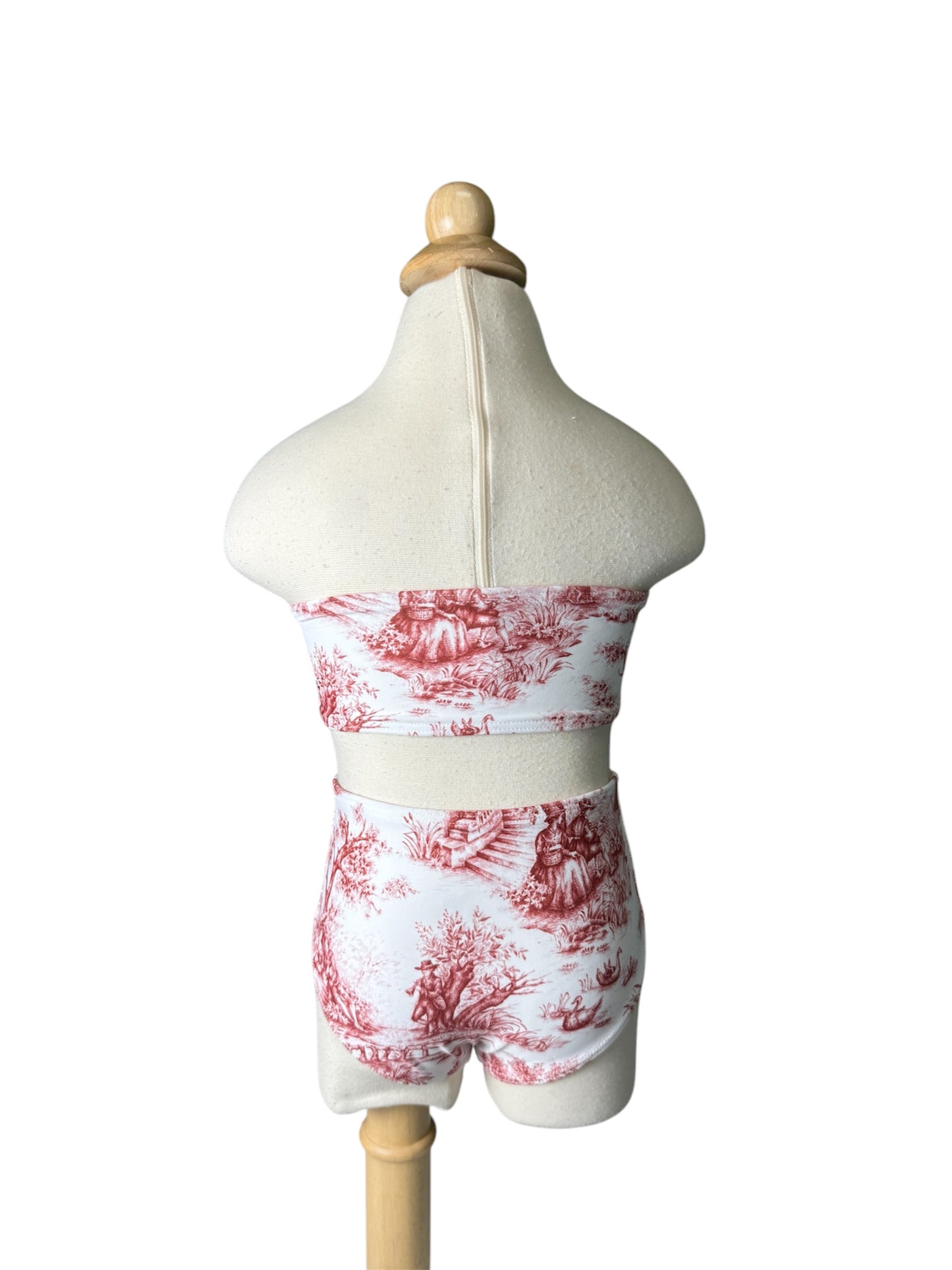 Carmine Toile Bandeau High Waist Swimwear