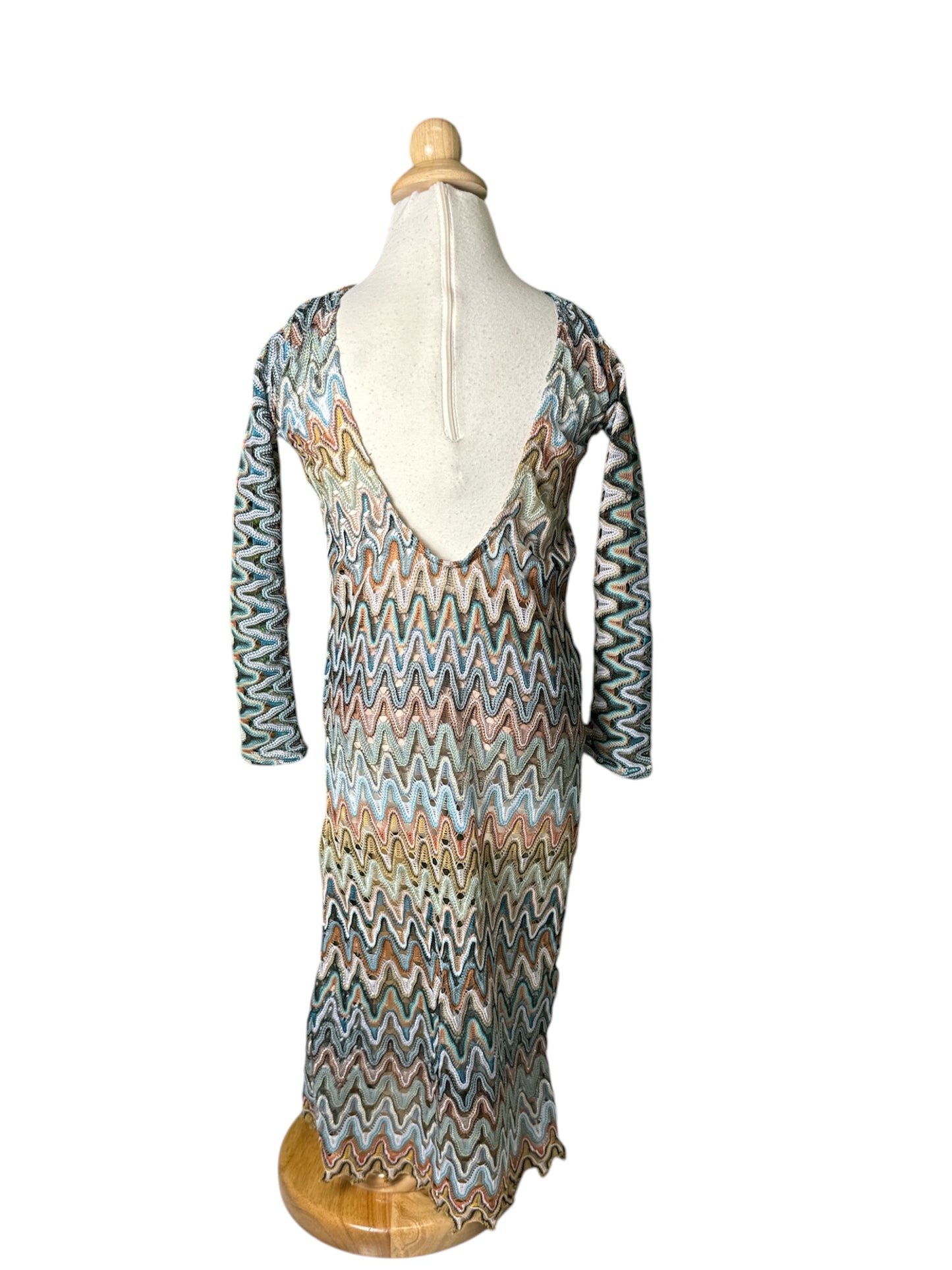 Sahara Chevron Zigzag Long Sleeve Dress