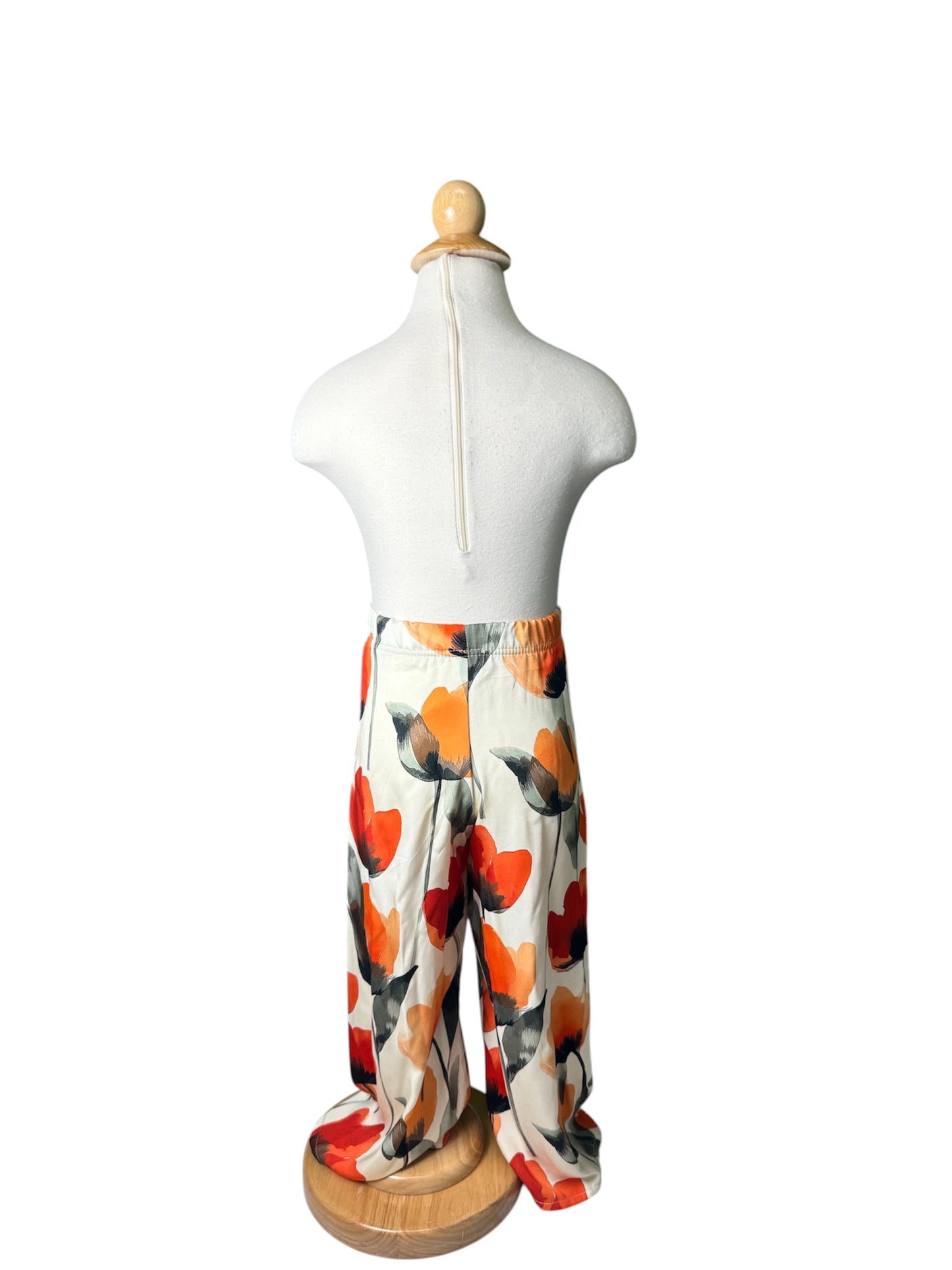 Orange Tulip Hem Beach Pants