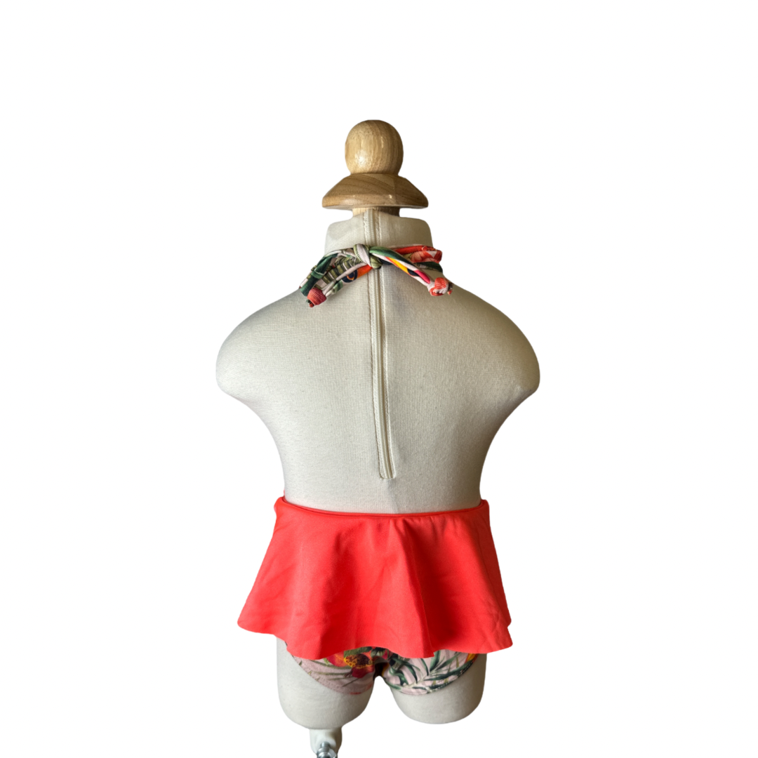 Parrot Tropical One Piece Halter Swimwear