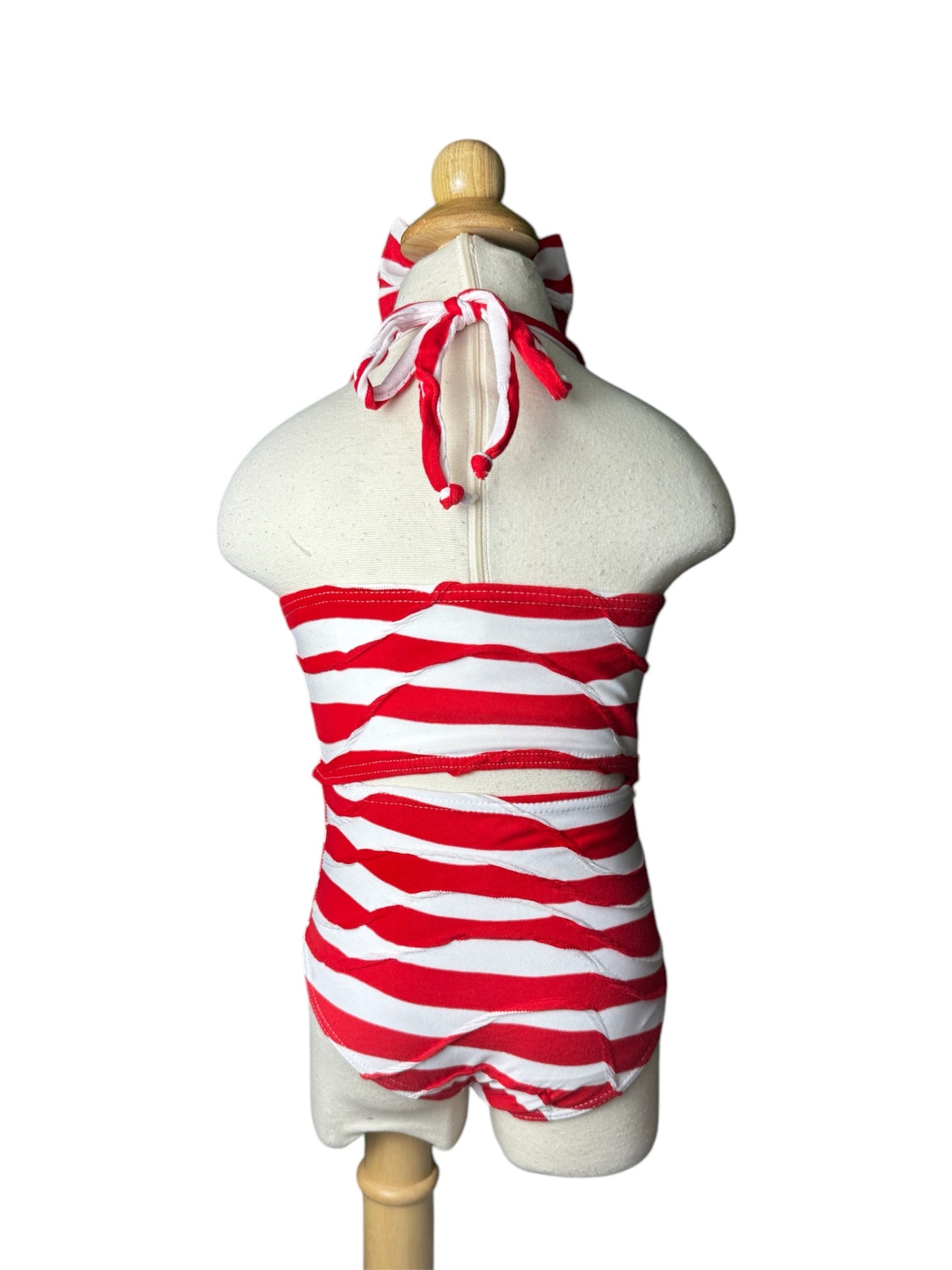 The Roma Red & White One Piece Cut Out Swimwear