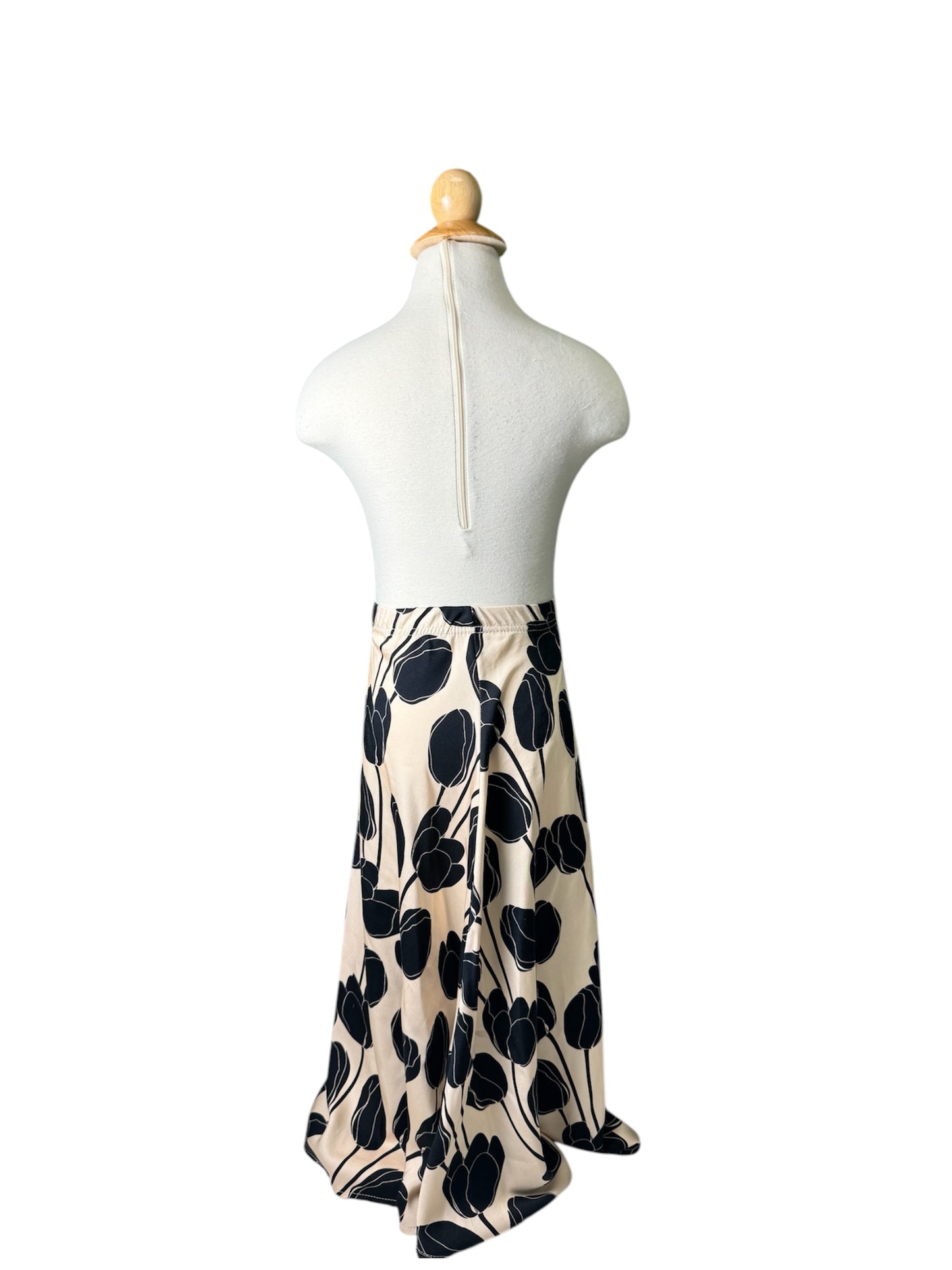 Cream Tulip Long Skirt