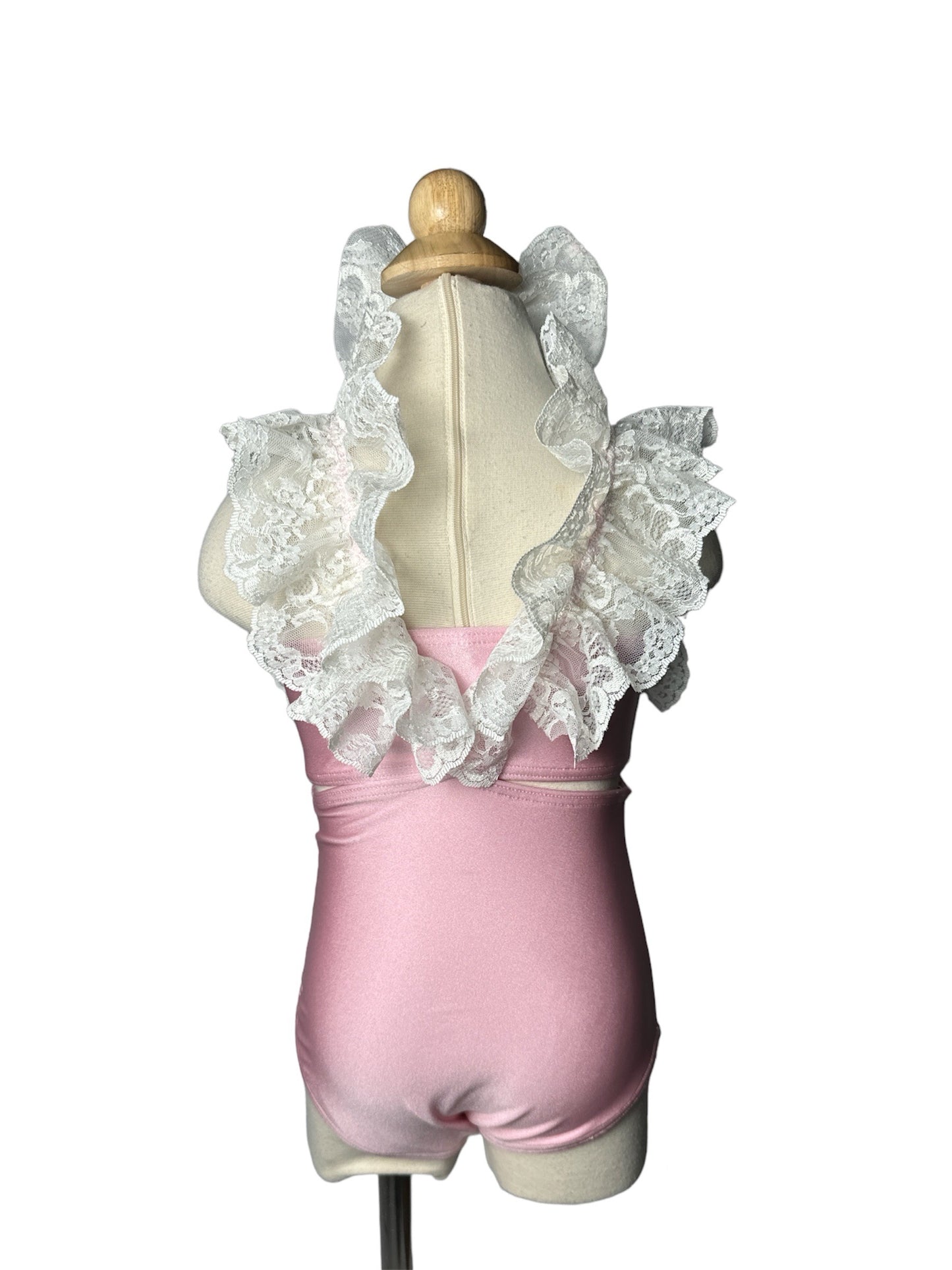 Cotton Candy Two Piece Suspenders High Waist Swimwear