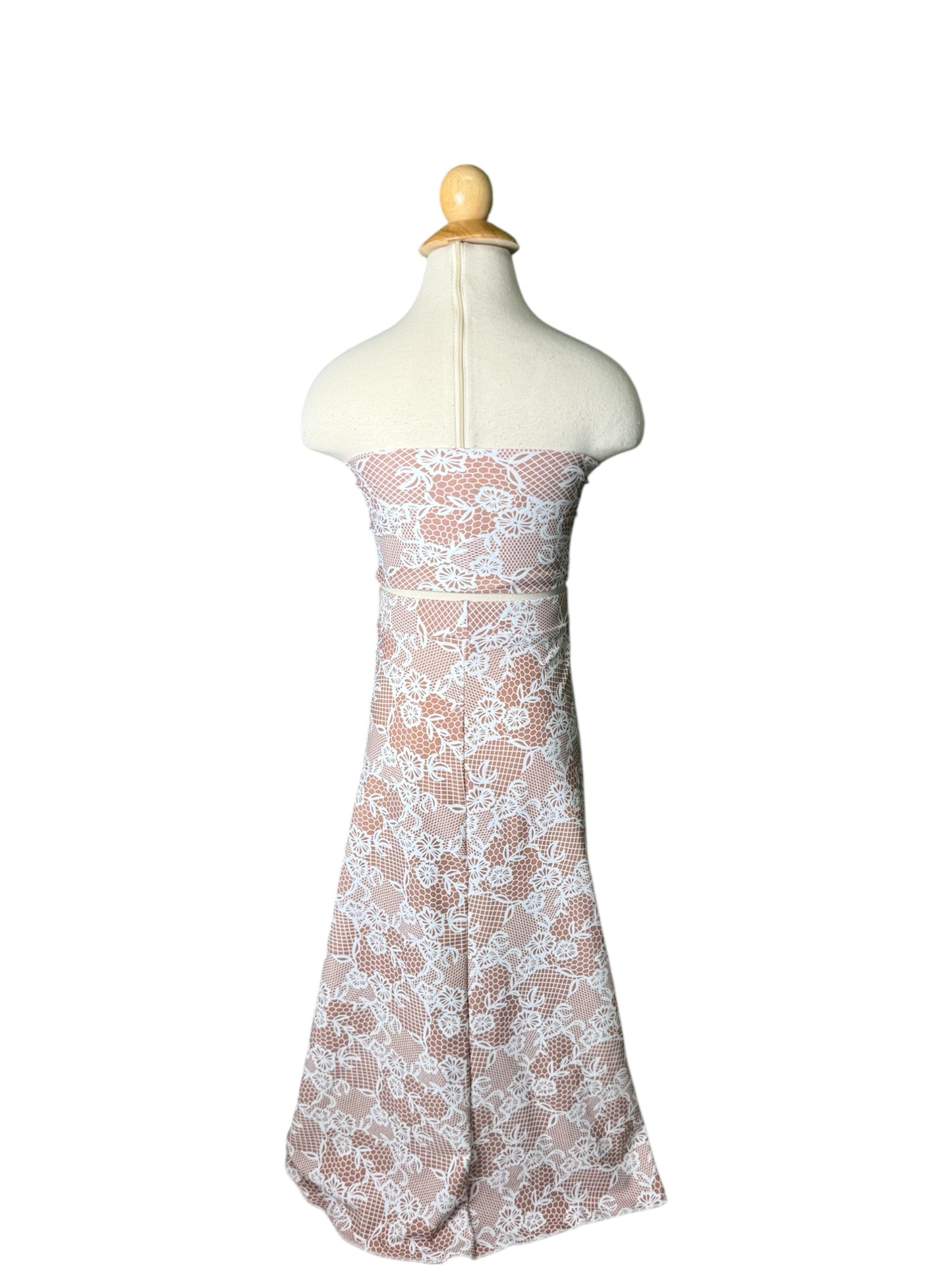 Cosmos Criss Cross Bandeau High Waist Long Flare Skirt