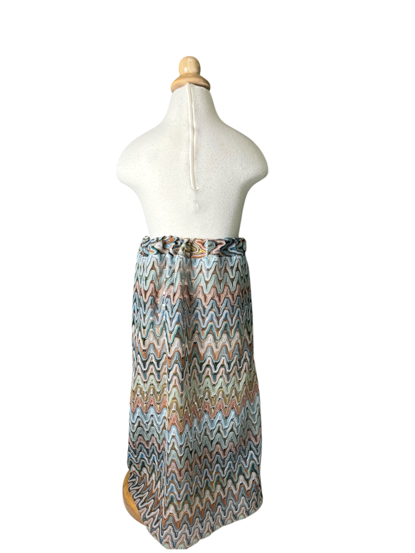 Sahara Chevron Zigzag Long Skirt