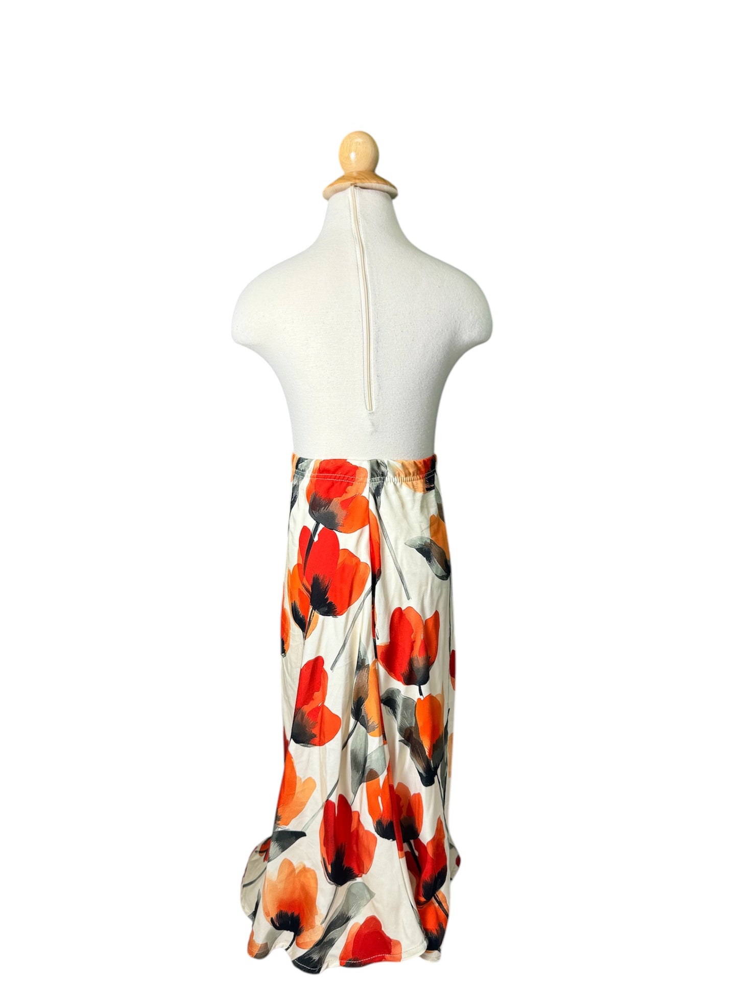 Orange Tulip Long Skirt