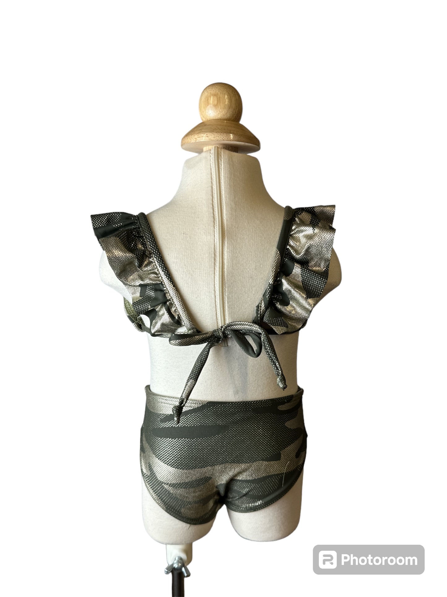 Army Two Piece Bralette High Waist Swimwear