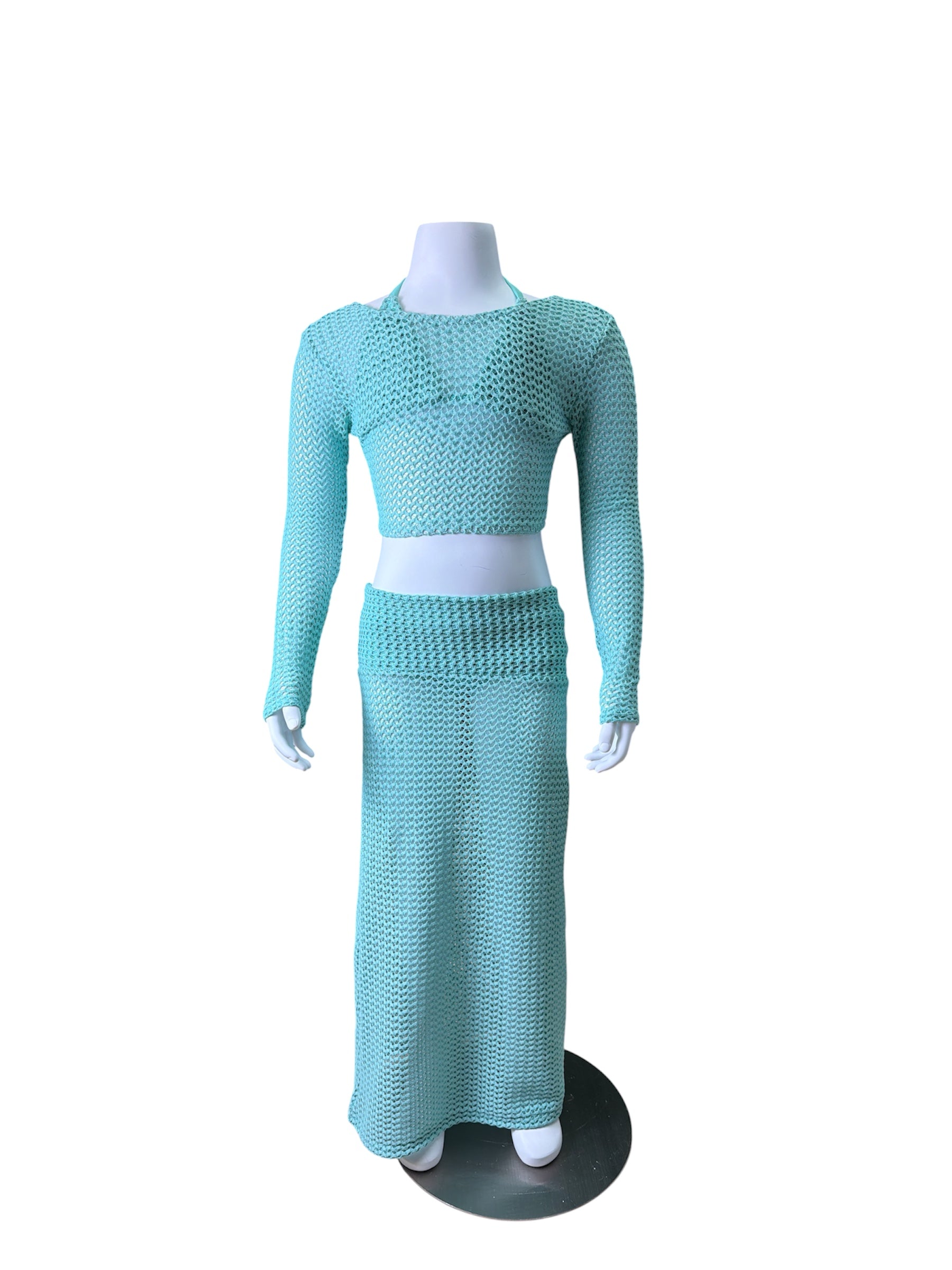 Knit Long Sleeve + Skirt Resort Set