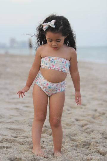 Starfishes & Seahorse Bandeau Top High Waist Swimwear