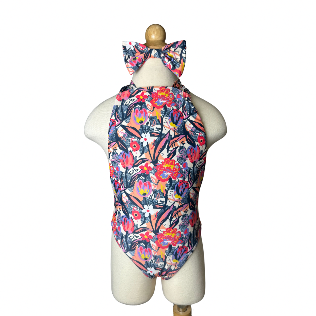 Bloom One Piece Open Back Swimwear