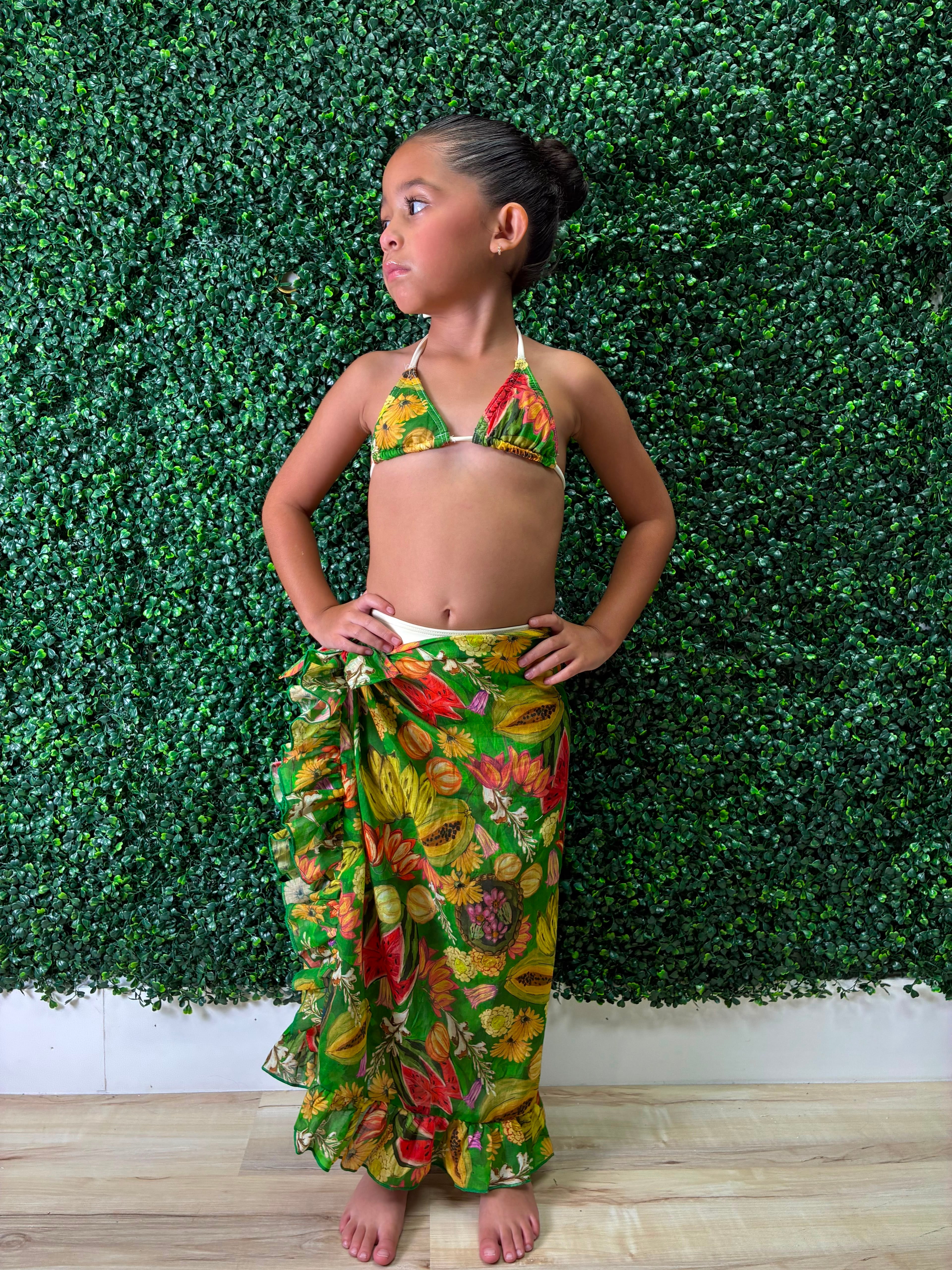 Classic Triangle High Waist Ruffle Sarong