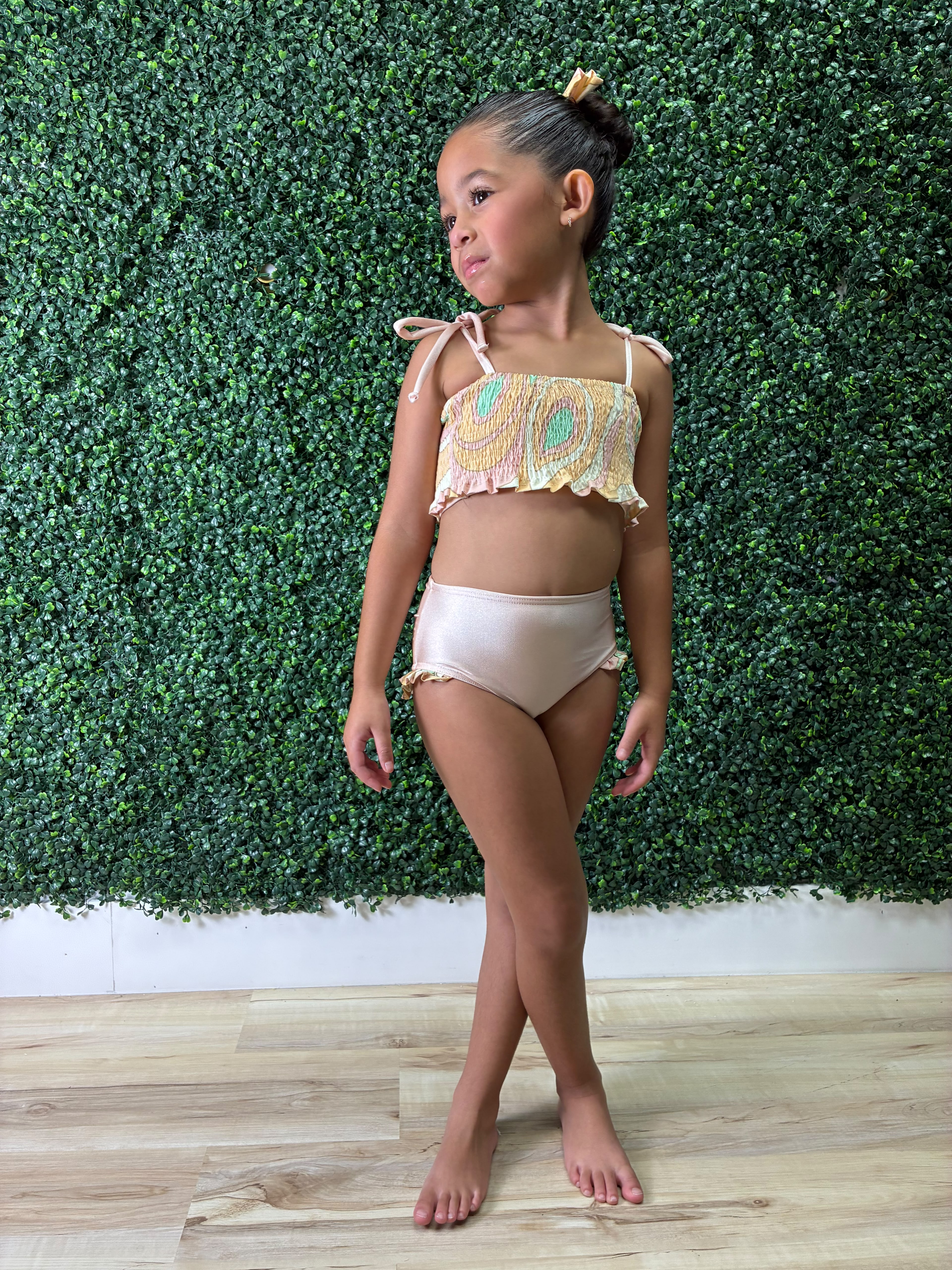 Smocked Bandeau High Waist