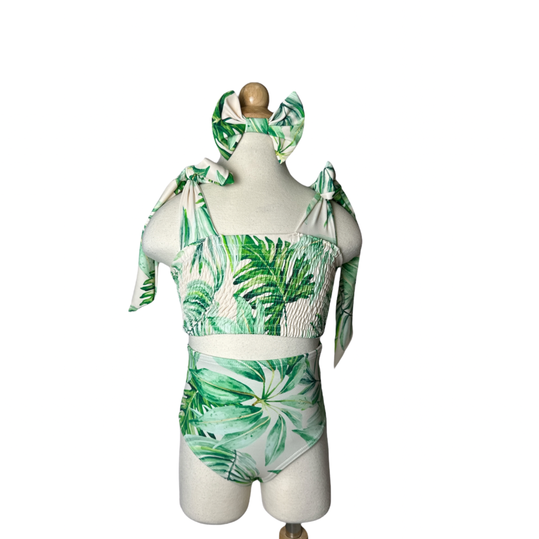 Tropic Two Piece Smocked Bandeau Swimwear
