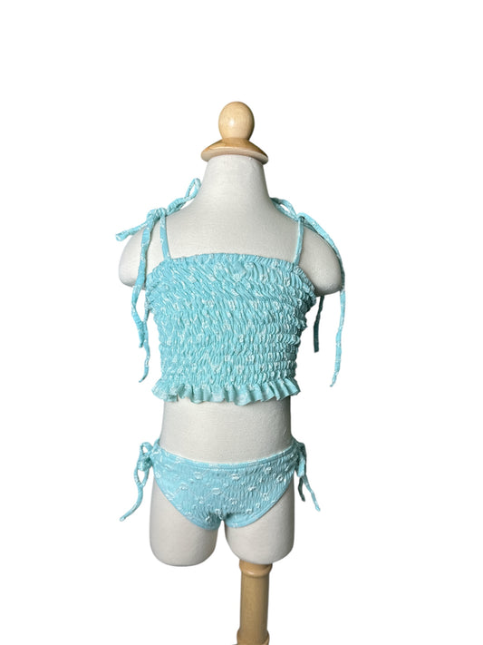 Smocked Bandeau Bikini Swimwear