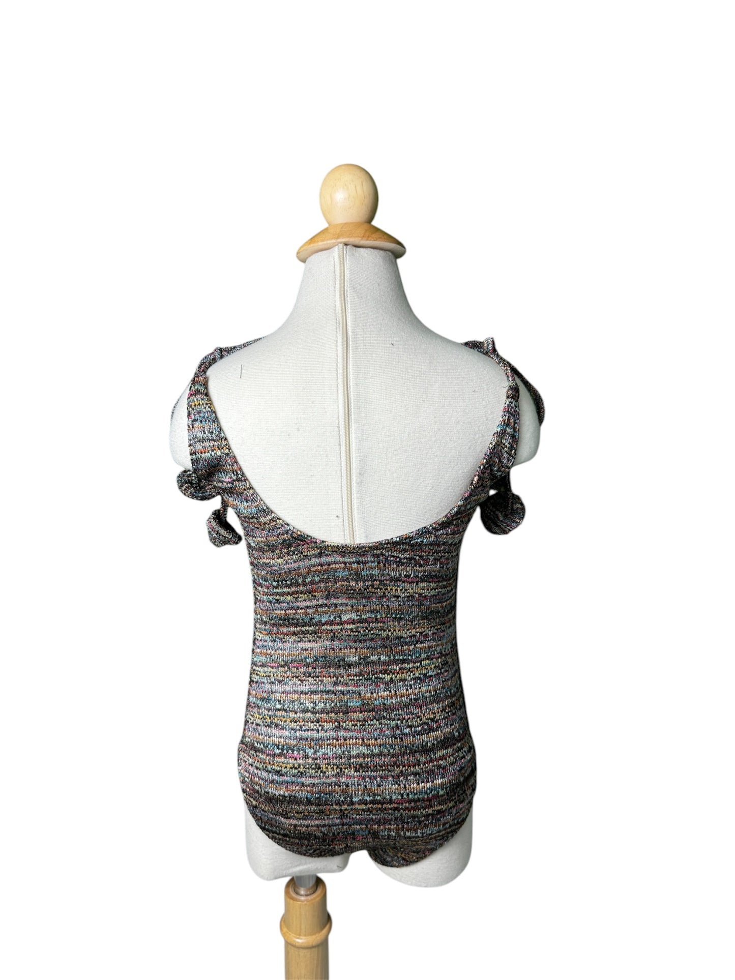 Knit Cotton Rosette Duo One Piece