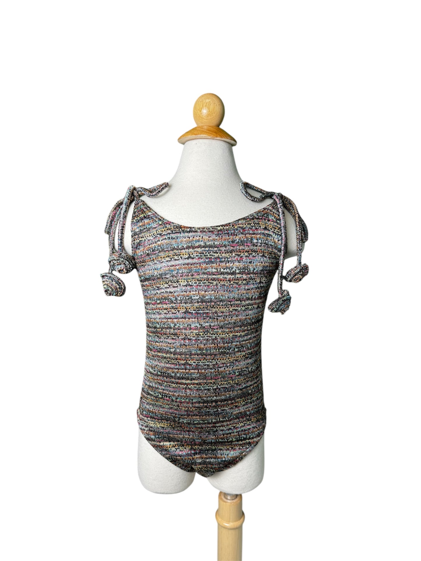 Knit Cotton Rosette Duo One Piece