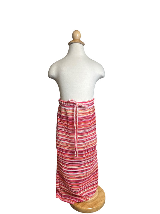 Pink Strips Knit Long Skirt
