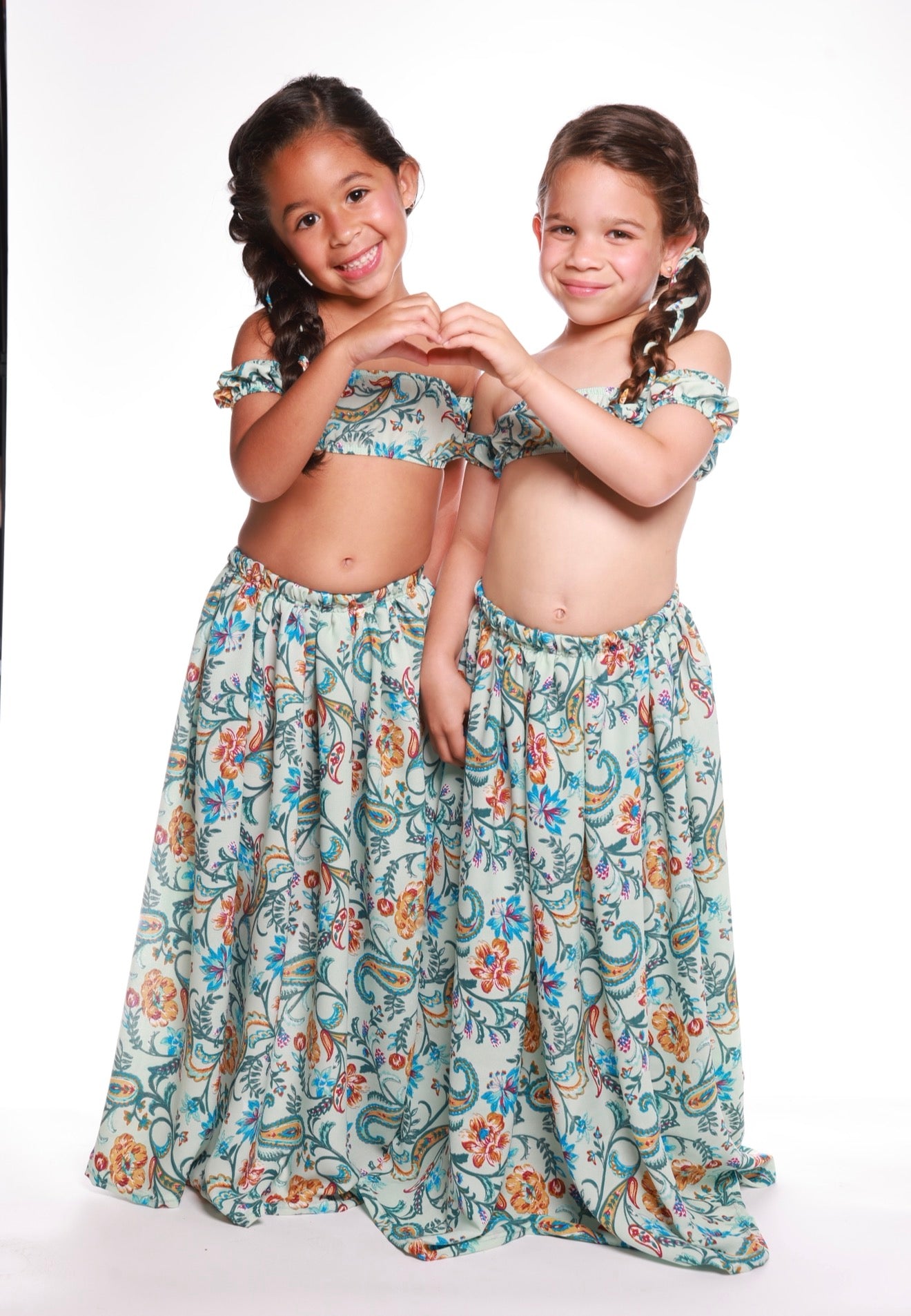 Floral Bandeau Long Skirt Resort Set
