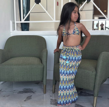 Chevron Maxi Skirt