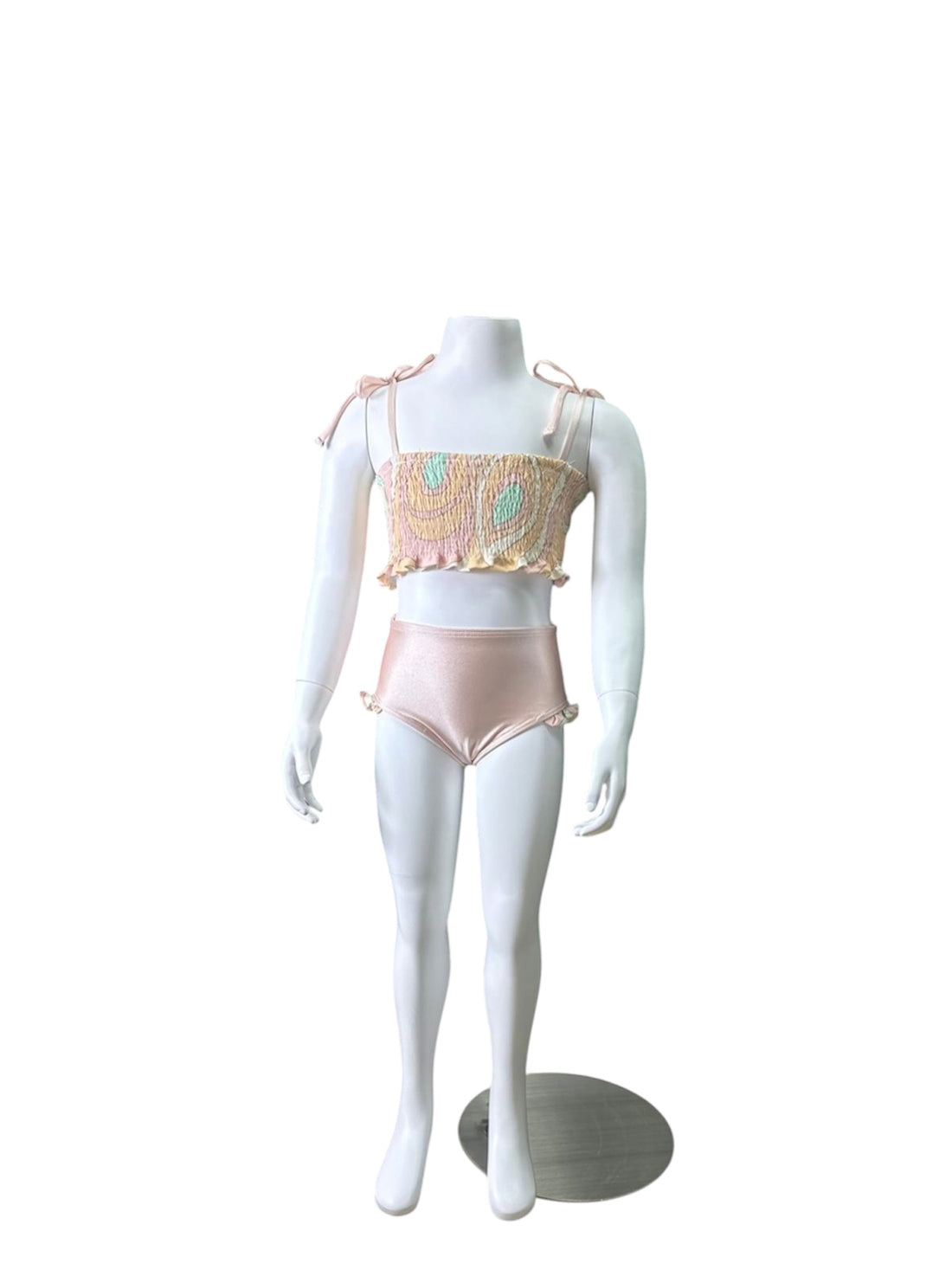 Smocked Bandeau High Waist
