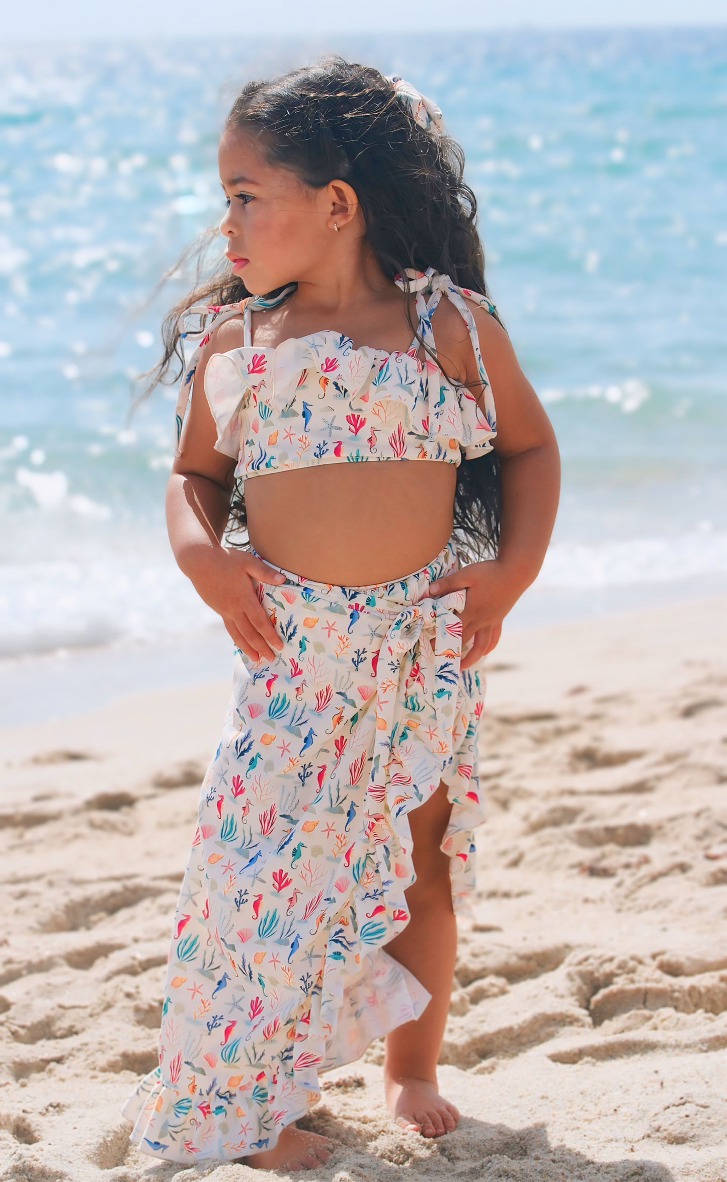 Starfishes & Seahorses Cover Up Swim Sarong