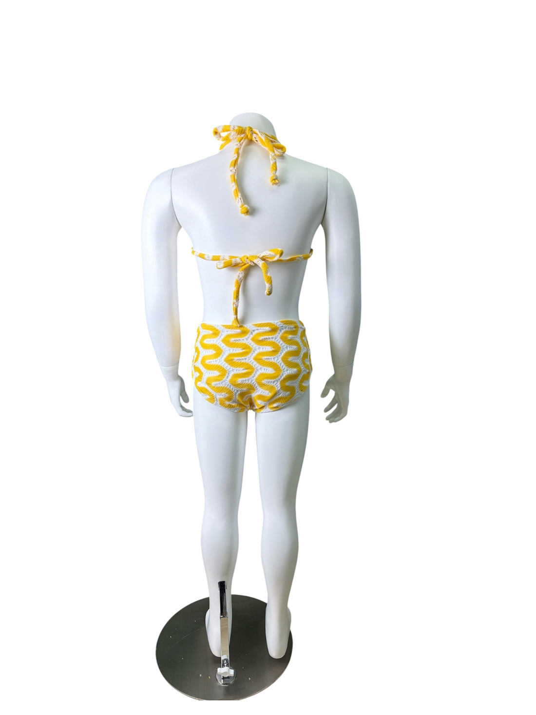 Knit Classic Triangle High Waist Kimono Resort Set
