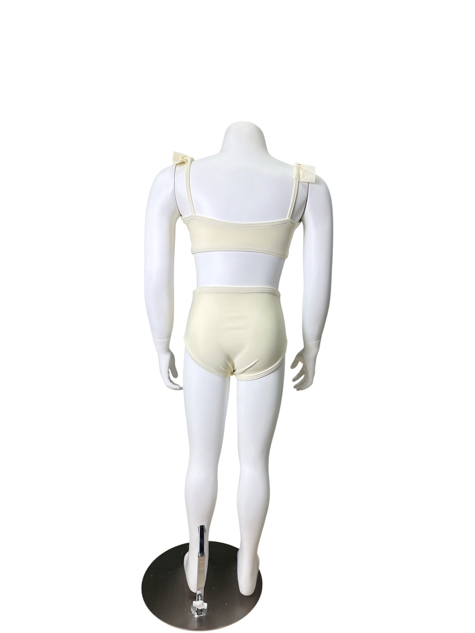 Halter Ruffle Shoulder High Waist Swimwear