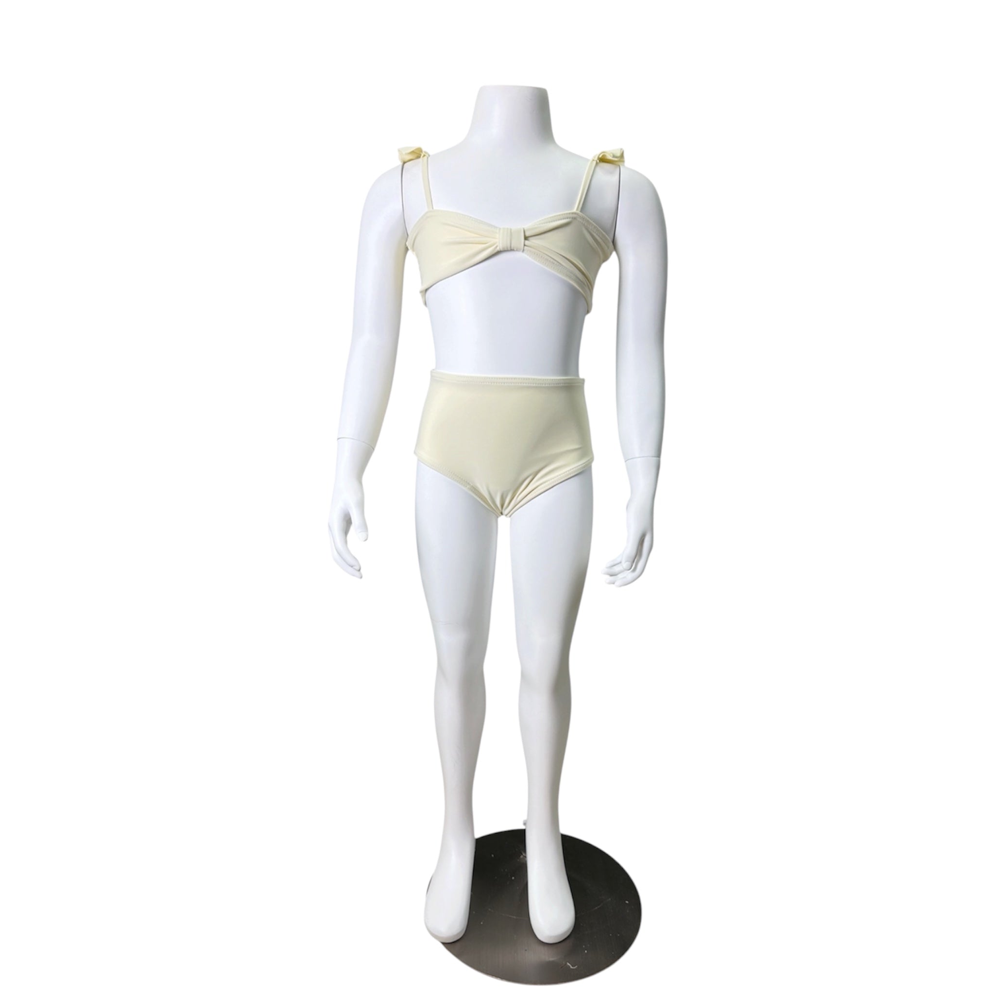 Halter Ruffle Shoulder High Waist Swimwear